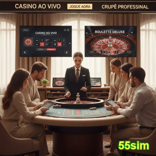 Imagem promocional do cassino online VIP do site 55sim, destacando jogos e bônus exclusivos.
