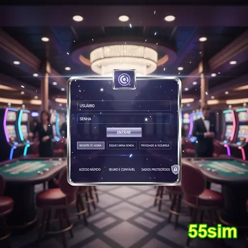 Usuário acessando plataforma mobile-first da 55sim