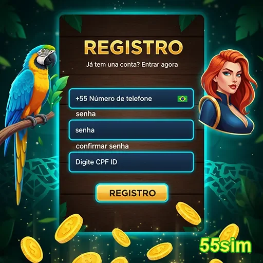 Imagem de registro e cadastro no site 55sim, facilitando o acesso aos serviços oferecidos.